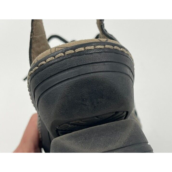 Taos Sandals Women 7 Black Ghilbert Leather Comfort Lace Up Outdoor Active Wedge - Picture 12 of 13